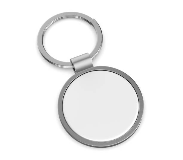 istock Blank Metal, Key Ring, Silver, Cut Out, Luggage Tag. 2161156875