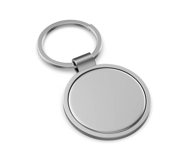 istock Blank Metal, Key Ring, Silver, Cut Out, Luggage Tag. 2161156876