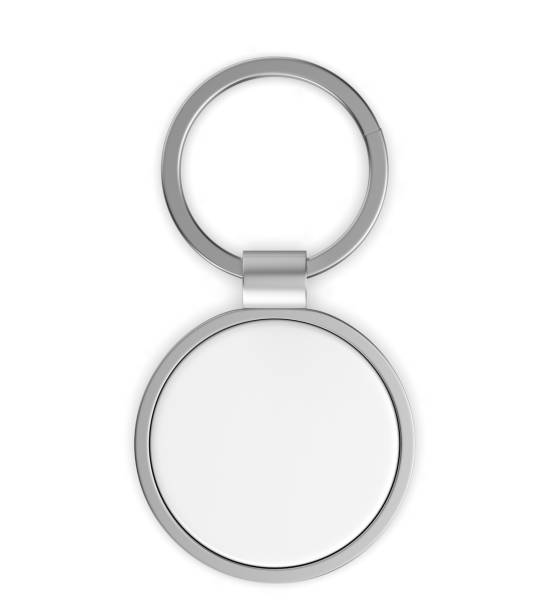 istock Blank Metal, Key Ring, Silver, Cut Out, Luggage Tag. 2161156877