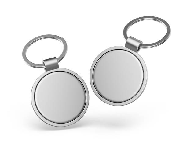 istock Blank Metal, Key Ring, Silver, Cut Out, Luggage Tag. 2161156912