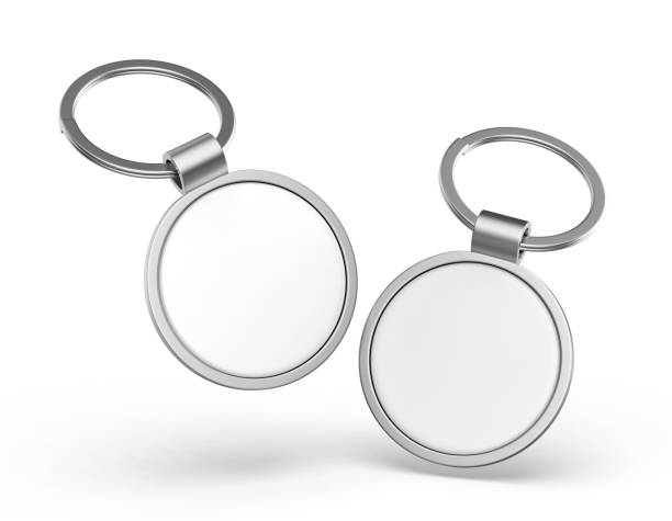 istock Blank Metal, Key Ring, Silver, Cut Out, Luggage Tag. 2161156913