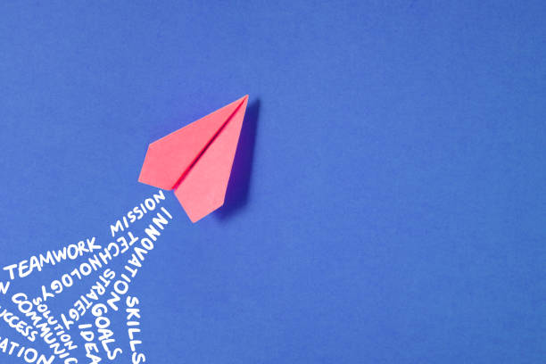istock Paper Plane with Business Related Words 2161157647