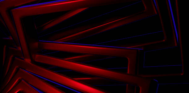 istock Illustration of Dark Red Square Line Geometric Abstract 2161157896