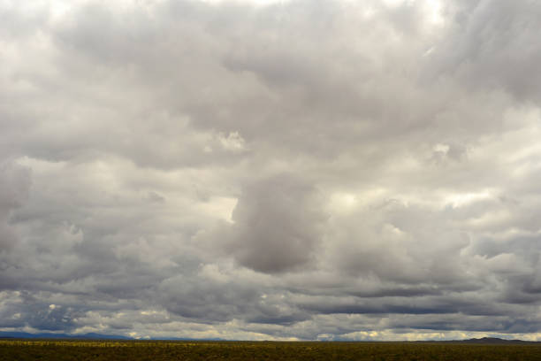 Storm clouds forming over The Vast Sonora desert in central Arizona USA on a early Spring morning