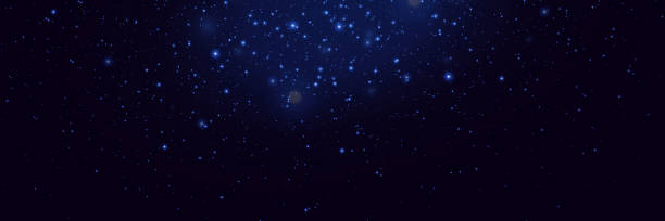 istock Realistic glow of the starry sky, Starry nights with bright sparkles. 2161166750