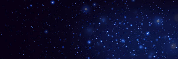 istock Realistic glow of the starry sky, Starry nights with bright sparkles. 2161166774