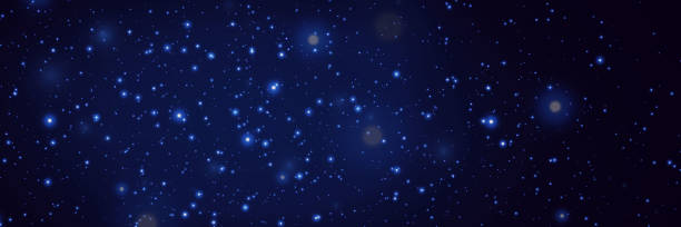 istock Realistic glow of the starry sky, Starry nights with bright sparkles. 2161166835