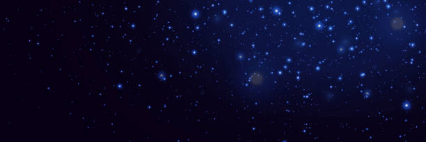 istock Realistic glow of the starry sky, Starry nights with bright sparkles. 2161166840
