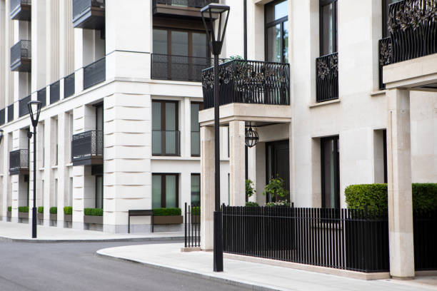 Exclusive apartment buildings in Belgravia, London