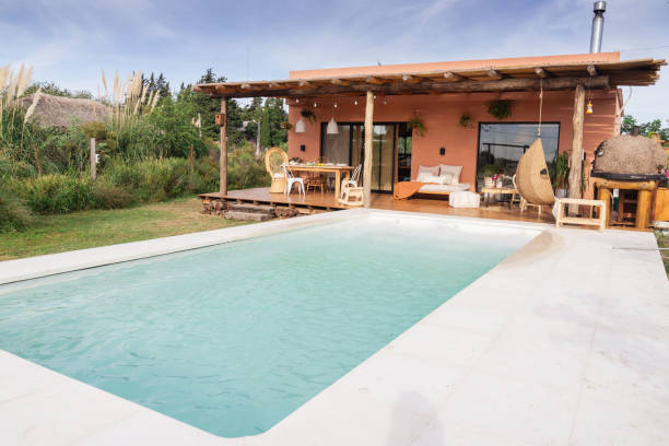 istock Country house pool. 2161168514