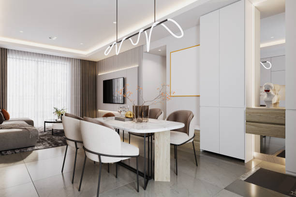 istock Bright and white decorations with graceful stuff in the studio home, 3D rendering 2161174732