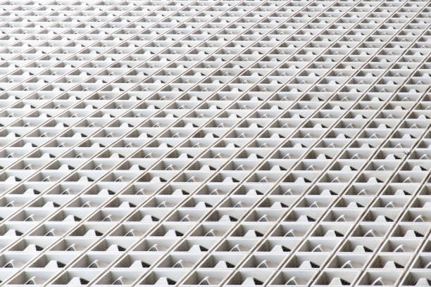 abstract tile pattern of an exterior facade
