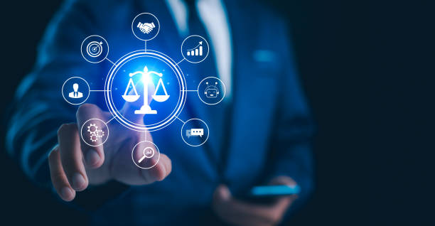 istock Business Ethics Concept. AI ethics or AI Law concept. Developing AI codes of ethics. Compliance, regulation, standard, business policy and responsibility. Machine learning algorithms. 2161179978