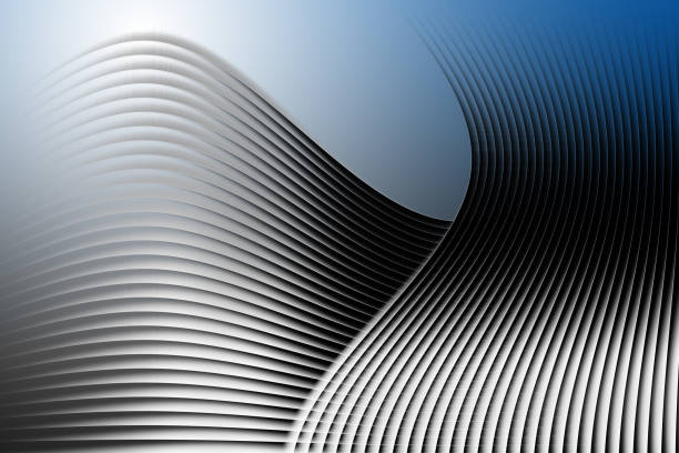 istock Background graphics, abstract light, blue, purple, gray abstraction, wavy lines, curves, geometry. 2161180001