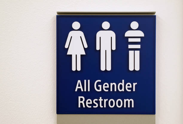 istock Sign for a gender neutral restroom 2161185403