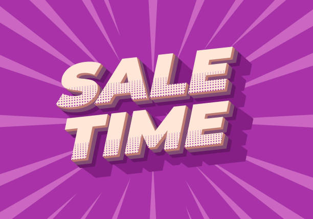 istock Sale time. Text effect sign in good colors and 3D style 2161189157