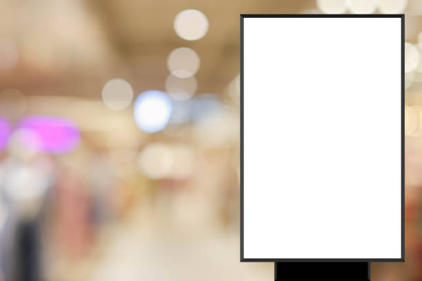 istock mockup white poster with black frame stand in front of blur inside interior restaurant background for show or present promotion product concept 2161195585