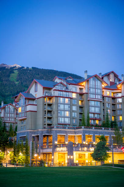 istock Night view of ski resort in summer 2161203573