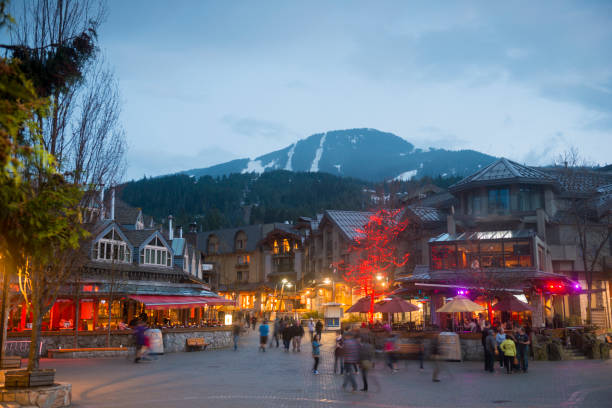 istock Night view of ski resort in summer 2161203623