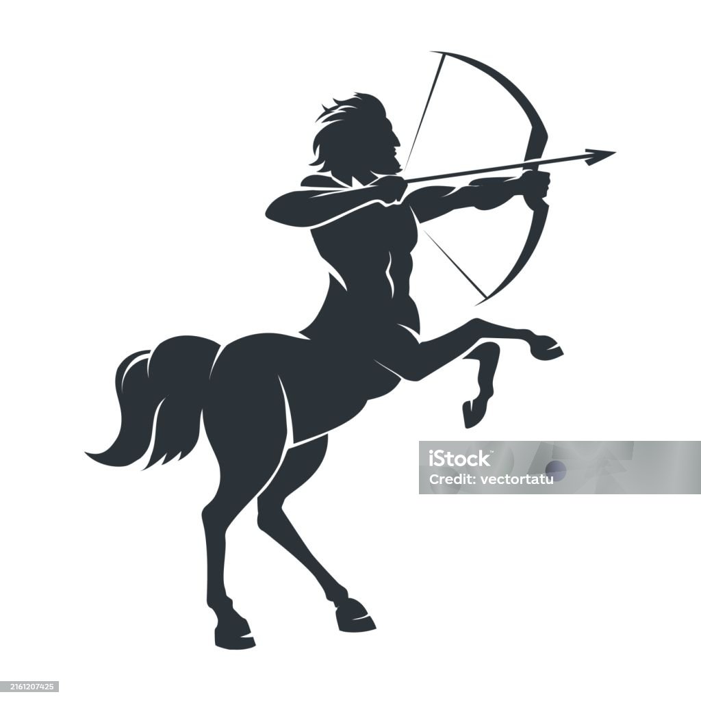 Centaurus Application Icon Mythological Creature Centaurus Silhouette Stock Illustration ...