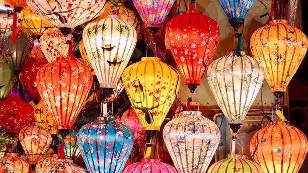 istock Asian lantern, colorful lamps 2161207514