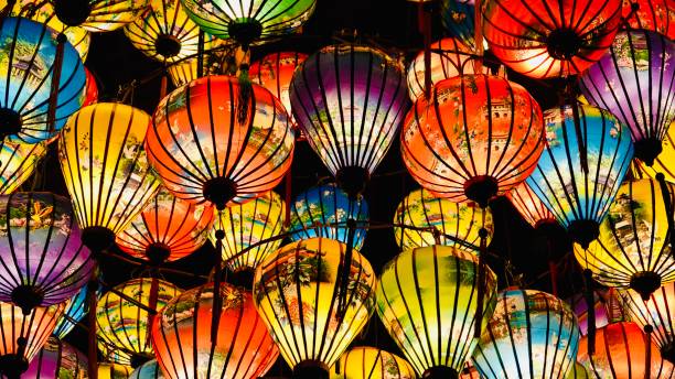 istock Asian lantern, colorful lamps 2161208803
