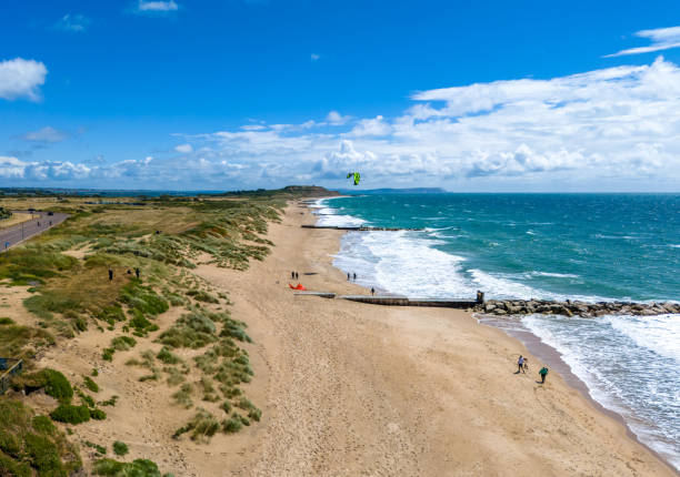 Southbourne Beach towards Hengistbury Head in Bournemouth