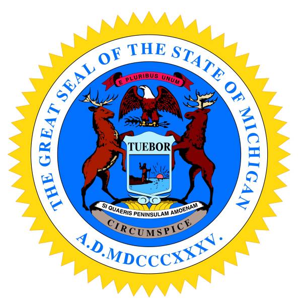istock The Great Seal of the State of Michigan 2161222890