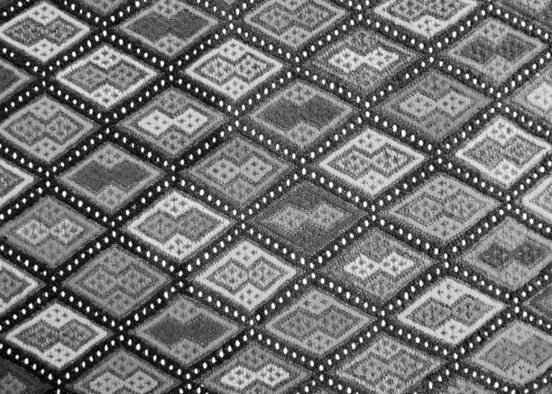 black and white traditional handmade turkish carpet