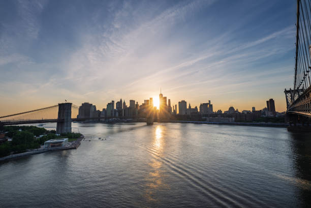 istock Brooklyn Bridge and Lower Manhattan at dusk, New York 2161231553
