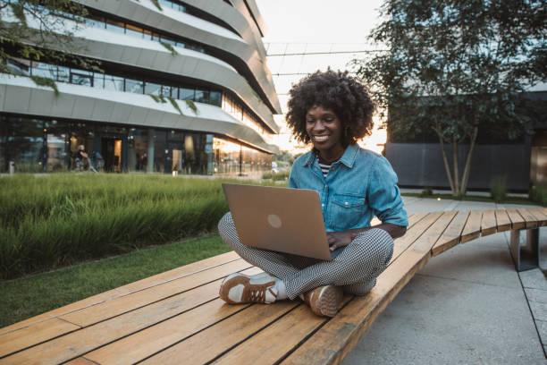 istock Freelance worker in the city 2161232342