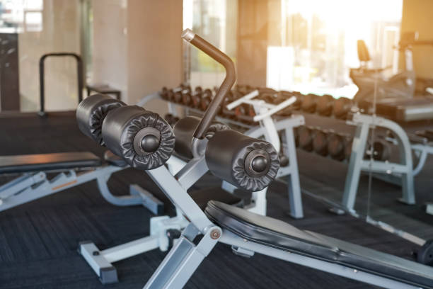 istock Incline bench for training abdominal muscles in the gym. 2161232406