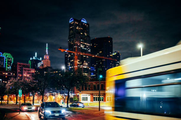 istock City downtown by night - Dallas, Texas 2161235422