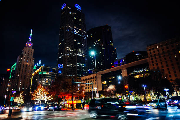 Dallas, Texas, USA. Traffic in Dallas downtown.