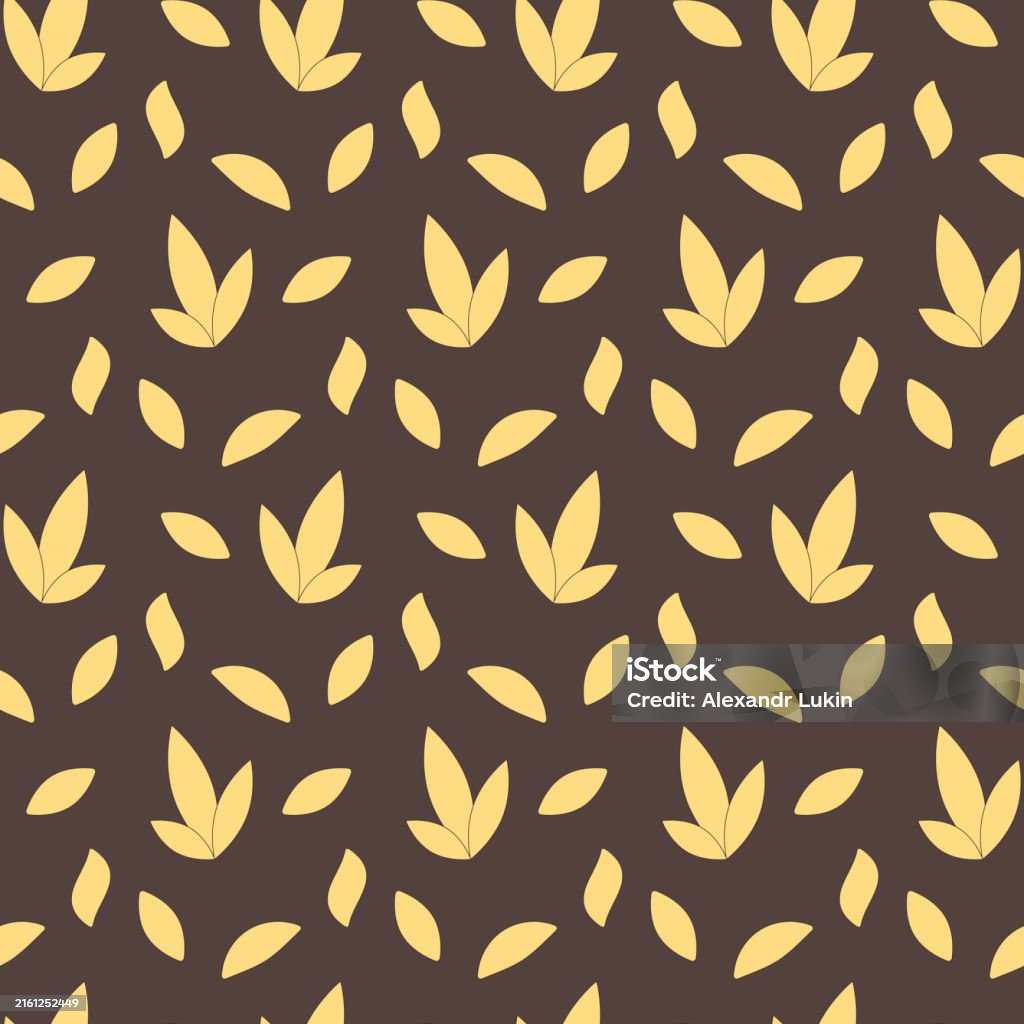 Fall Dark Pattern Autumn Leaves Seamless Pattern Stylized Fall Dark Foliage Repeat ...