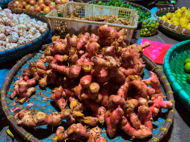 fresh galangal sold in market