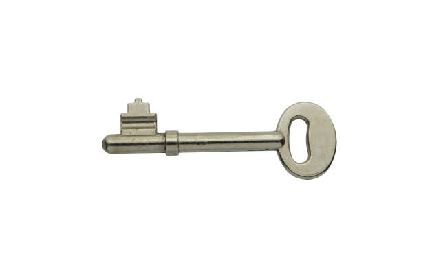 istock Old house key isolated on white background 2161259267