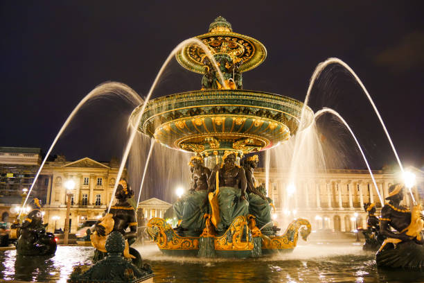 The Fontaines de la Concorde are two monumental fountains located in the Place de la Concorde in the center of Paris. They were designed by Jacques Ignace Hittorff.