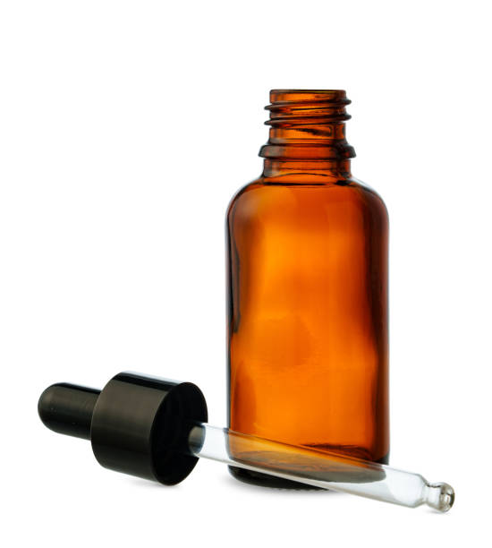 istock Amber Glass Dropper Bottle With Black Cap 2161282842