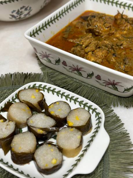 istock selective focus of a lemang and rendang. A popular malaysian cuisine during eid 2161283104