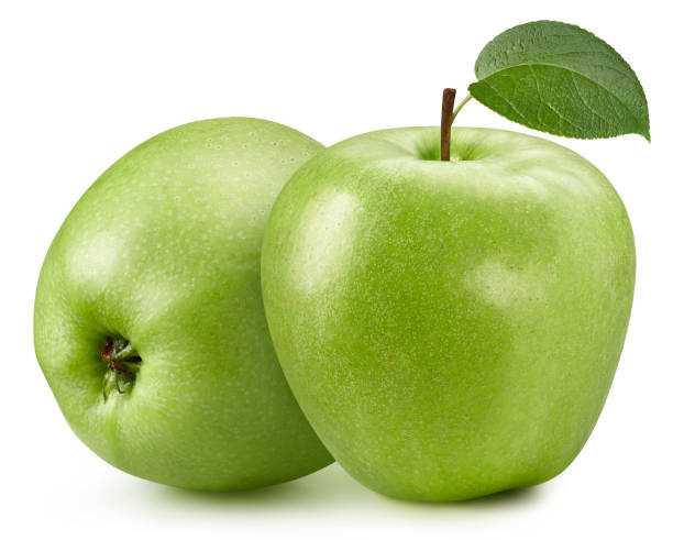 istock Fresh green apple isolated on white background 2161284696
