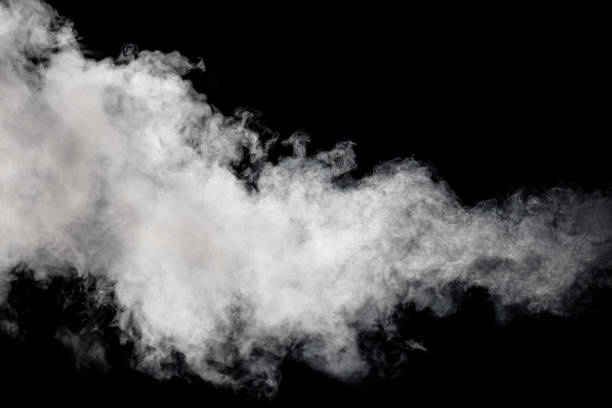 istock Smoke isolated on black background 2161291317
