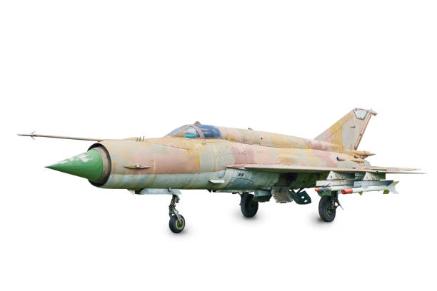 istock Aircraft MIG-21 isolated on white 2161293295