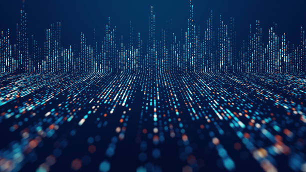 big data technology background. - data stockfoto's en -beelden