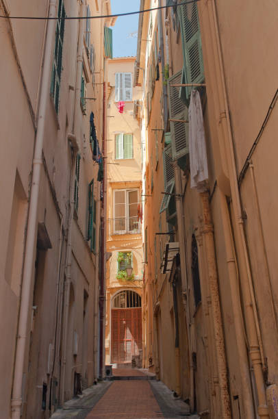 istock Apartment buildings in Menton 2161298598