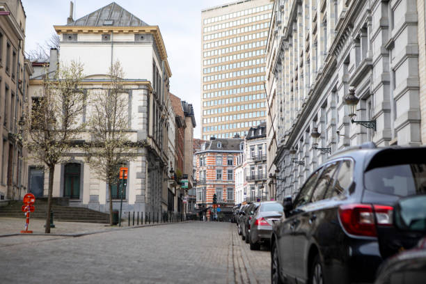istock Quiet street in Brussels 2161300197