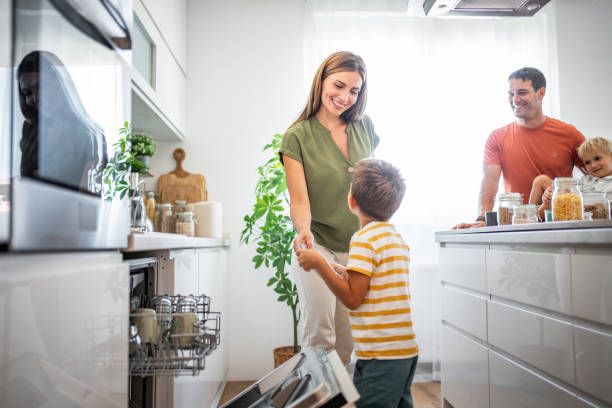 istock Family joys - Shared moments in the new kitchen 2161301905