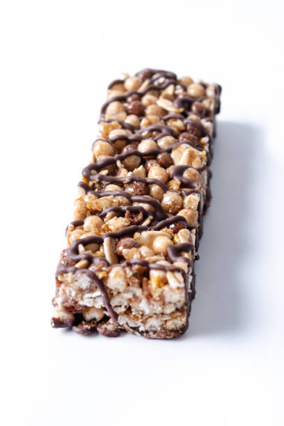 istock Healthy Muesli bars with nuts and seeds isolated on white background 2161302355