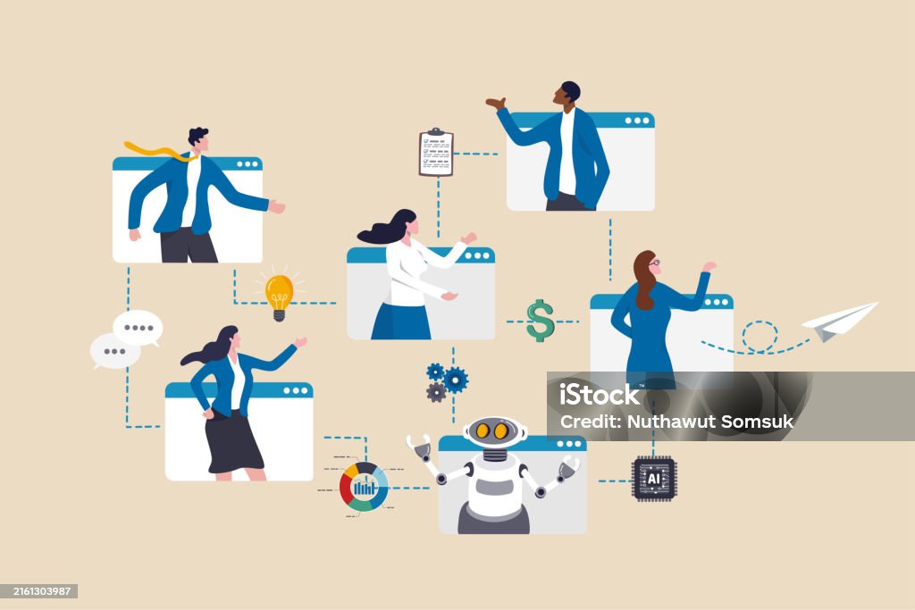 Work Process Alignment Visual Office Workflow Diagram Working Process Organization Chart Or Corporate ...