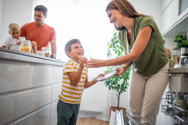 istock Family joys - Shared moments in the new kitchen 2161305631